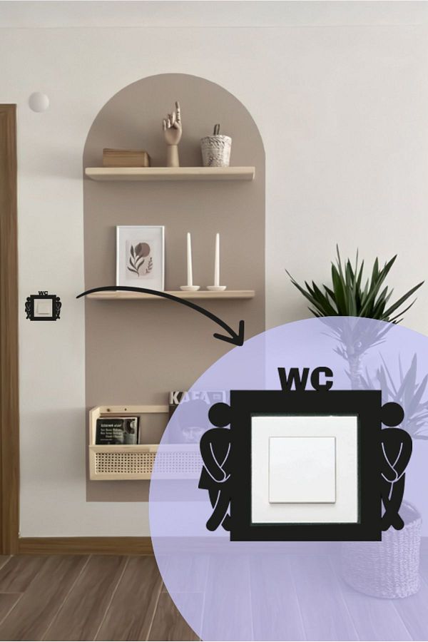 Capellawoodworks-Ornament WC - Wooden Socket, with Switch Frame 1