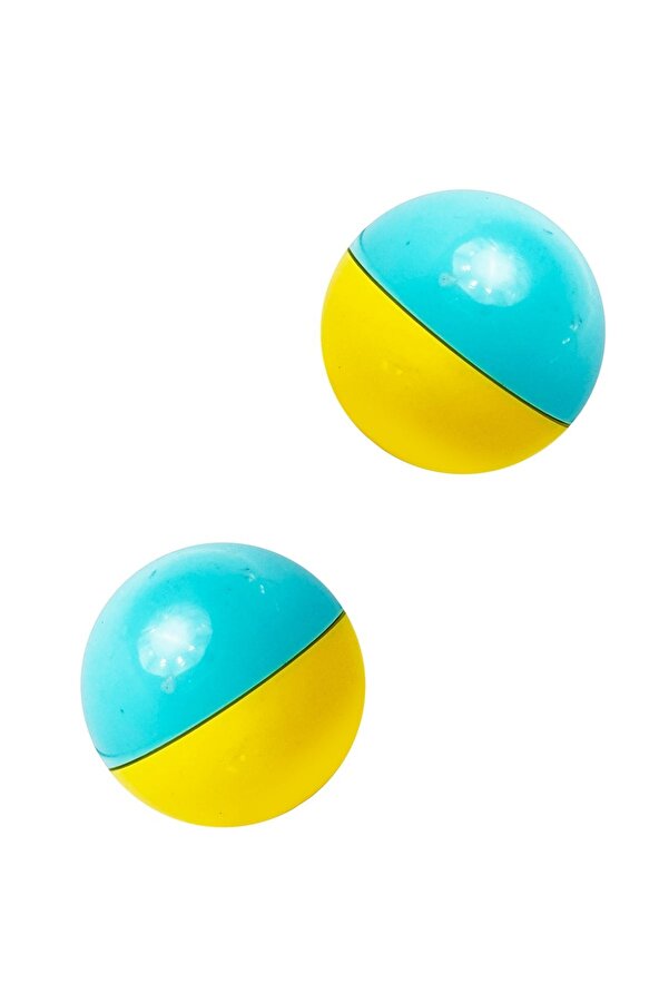 Toyaş 2 Adet 4 cm Şirin Çıngıraklı Bebek ve Kedi Oyun Topu Kolay Kavranan Çıngırak Topu Bpa İçermez Mavi S