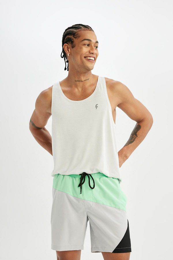 Defacto DeFactoFit Flexible Textured Printed Short Length Swim Shorts B5999AX24HS Trendyol