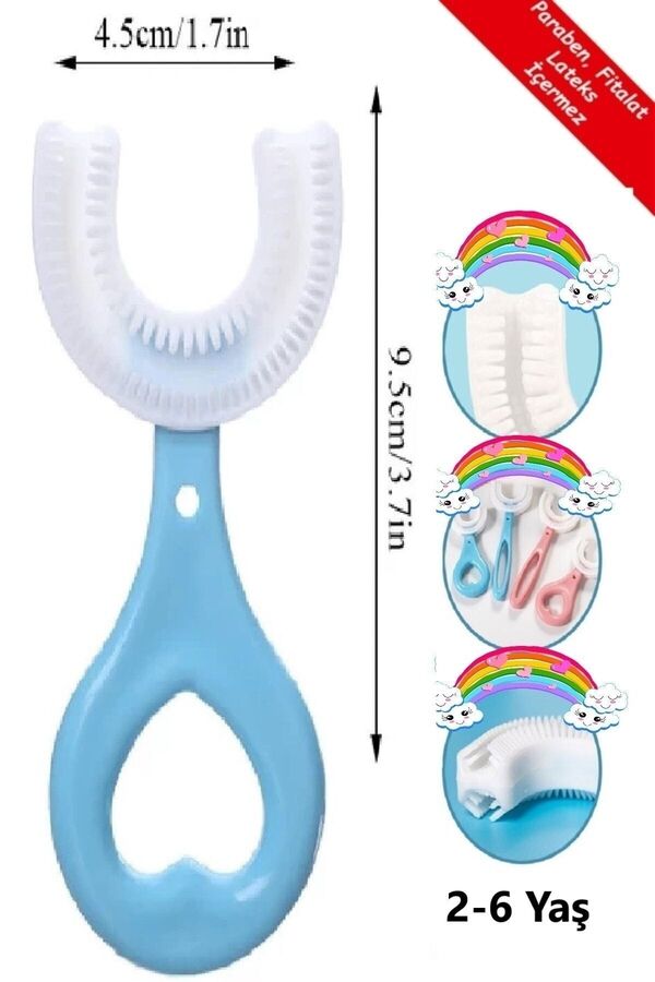 Mas Lord U Şekli Diş Fırçası Yeni Nesil Fırça Mavi (2-6 Yaş)