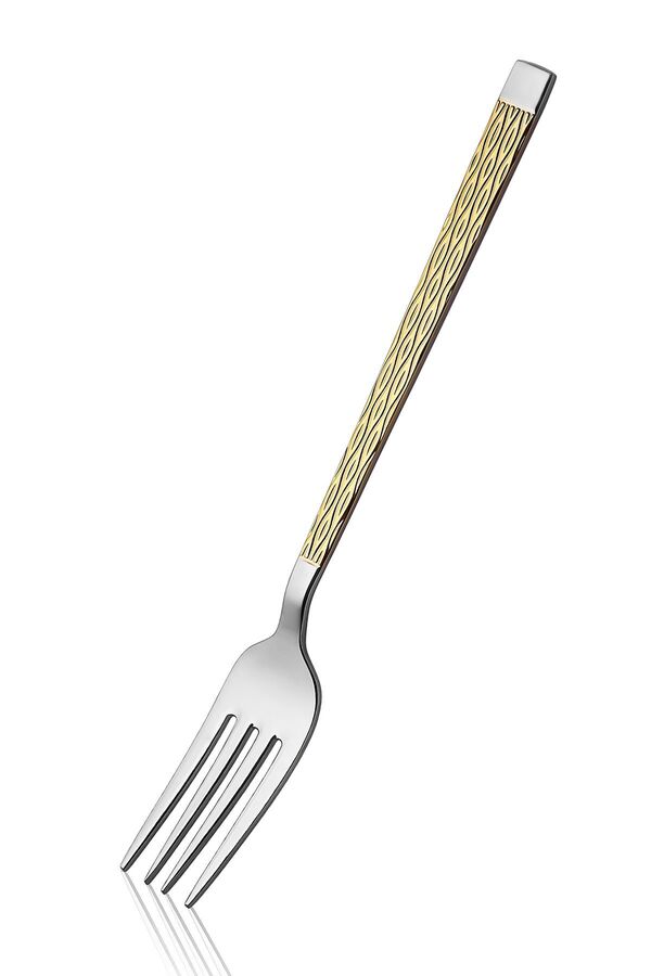 Avcı-Pera Gold 12 Pieces Dinner Forks 18/10 Stainless Steel 3 mm 1