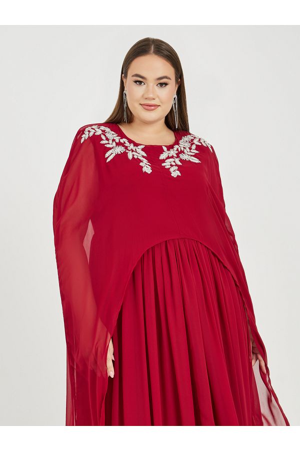 Cape style maxi dress on sale