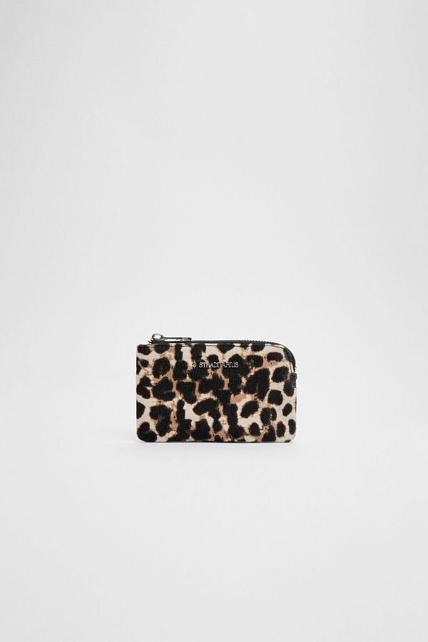 Stradivarius-Zippered Leopard Print Wallet 1