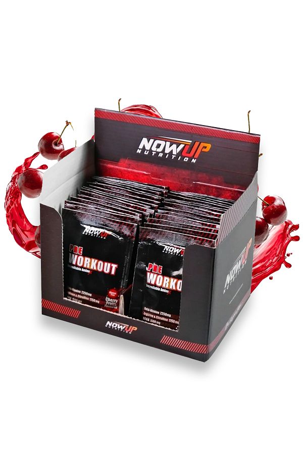 NOWUP NUTRITION-Pre-Workout Sachet 30X12 Gr - Cherry Flavor - 30 Pieces 1