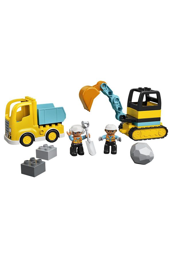 LEGO Duplo 10931 Construction Truck and Crawler Digger Educational Construction Set for Ages 2 and up 20 Pieces Trendyol