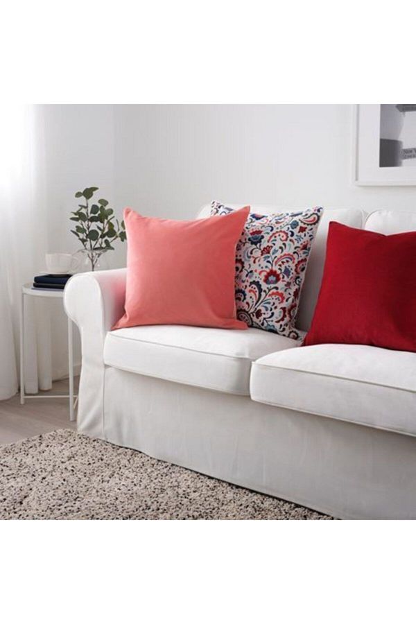 IKEA Sanela Velvet Fabric Light Brown Red Cushion Throw Pillow Cover Trendyol