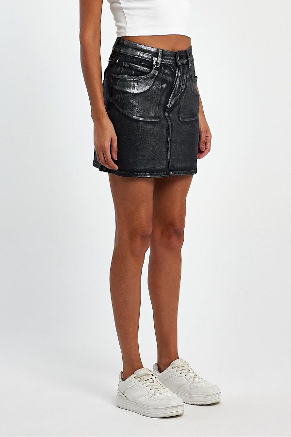 EXPLODE Black Lycra 5 Pocket Mini Denim Skirt Women Trendyol
