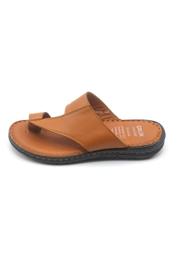 Celik Steel 0016 Anatomical Men s Leather Slippers Genuine Flip Flops Trendyol