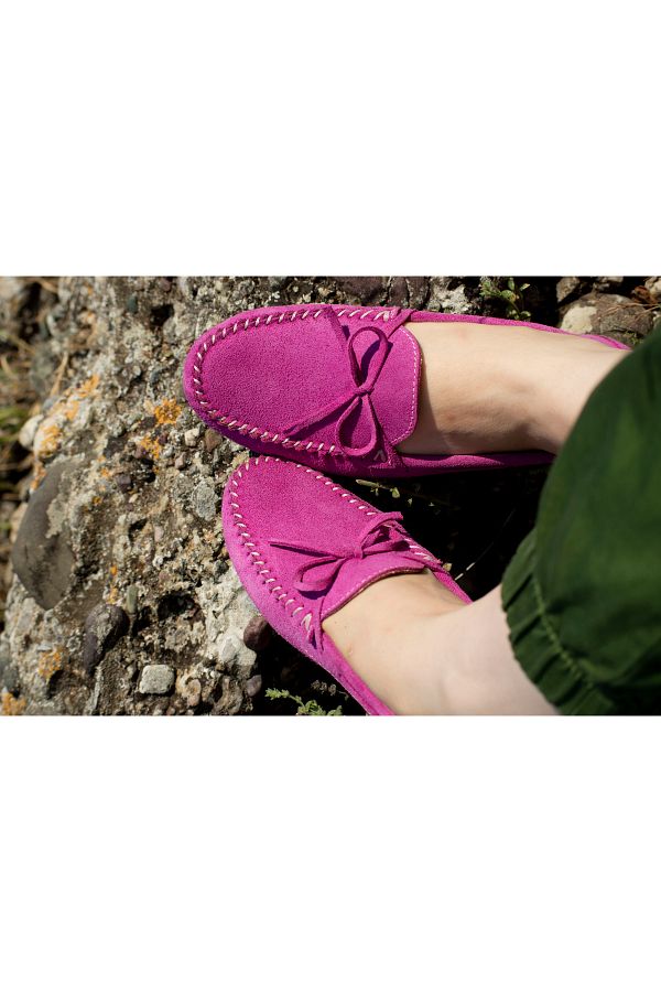 only my store-Pantofi ortopedici din piele naturală fucsia - Utilizare zilnică 1