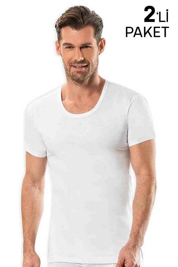 Jiber-White Large Size Undershirt Set of 2 - 181 1
