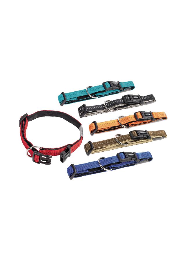 Nobby-Soft Textured m L Dog Collar - Double Layer and Double Stitching 1