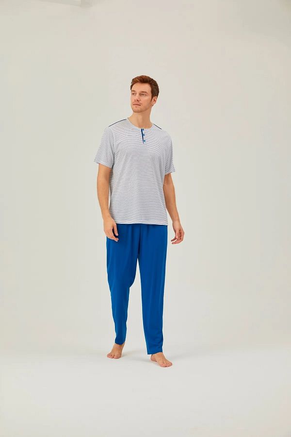 Pamuk Pamuk Men s Short Sleeve Cotton Modal Pajama Set Trendyol