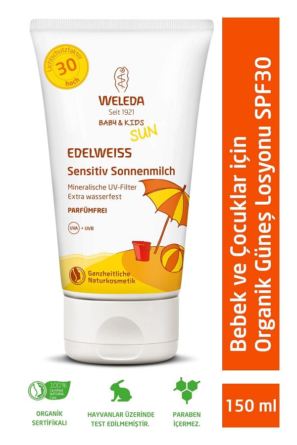 Weleda-Baby and Child Sun Lotion with High Protection Factor and Mineral Filter - SPF 30 150ml 1
