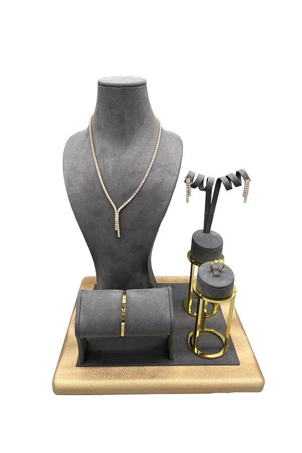 Suede jewelry display top