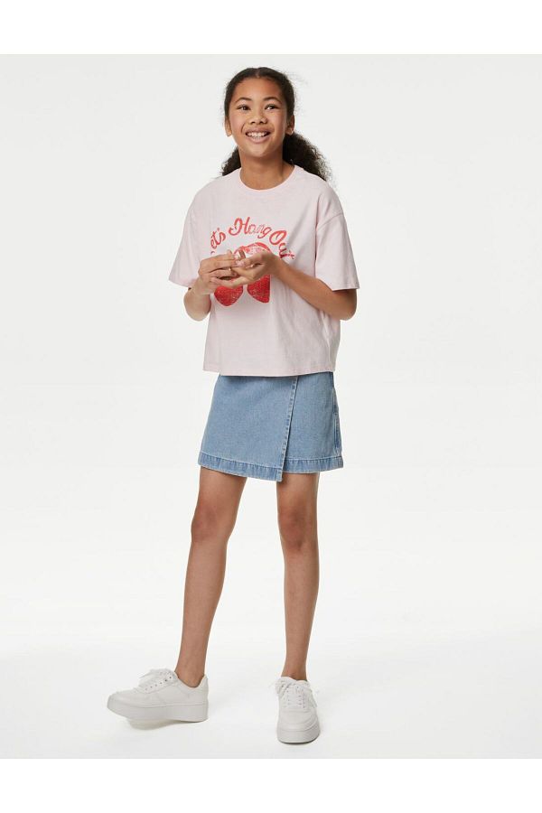 Marks Spencer Denim Shorts Skirt 6 16 Years Old Trendyol