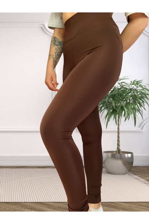 VaryokBurada Oysho Dark Brown Tights Trendyol