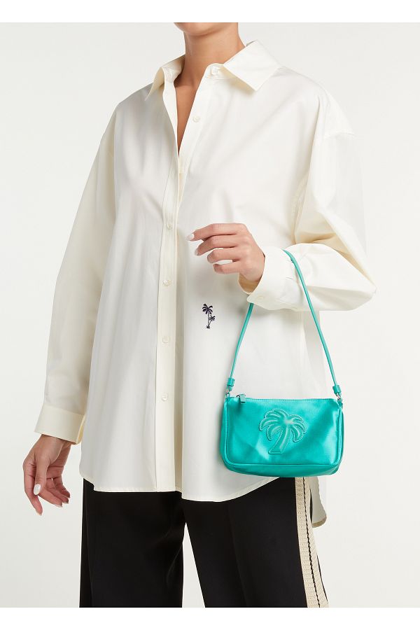 Palm Angels Women s Green Logo Patch Shoulder Bag Trendyol