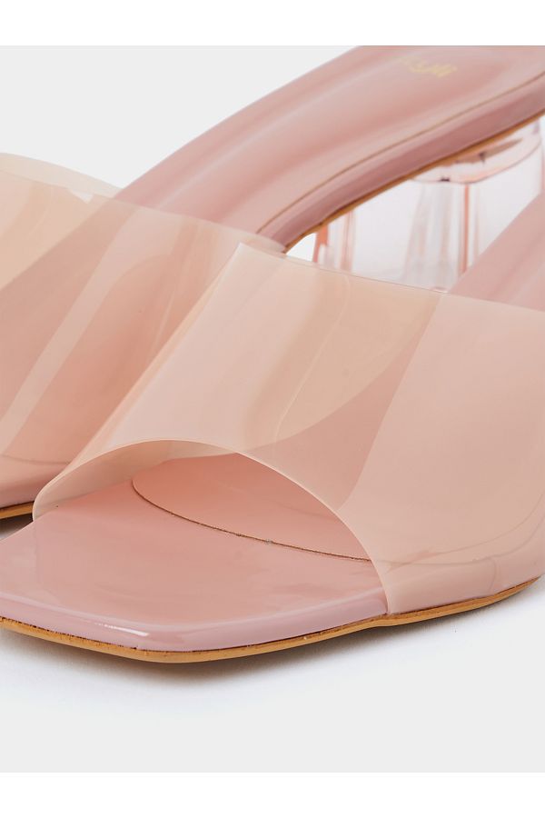 Styli Transparent Strap Acrylic Heel Sandals Trendyol