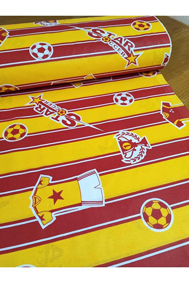 Bebek Özel Bir Metre Pamuklu Kumaş Taraftar Desenli 240 cm Eninde (100X240 cm)