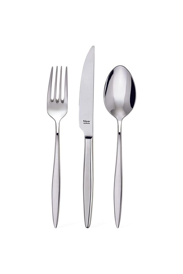 Hisar-Mercury 24 Piece Steel Spoon Knife Set - 6 Person 1