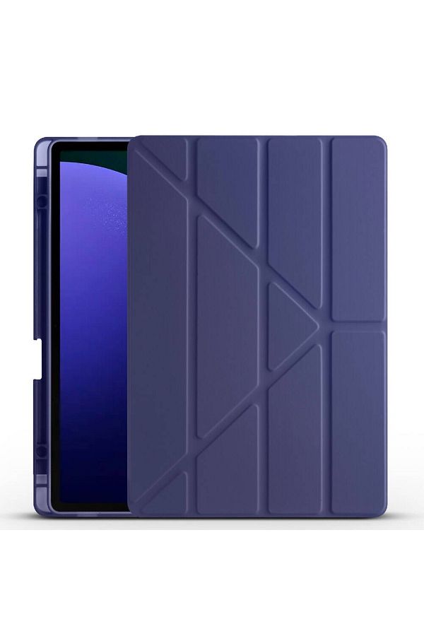 redmud teknoloji-Samsung Galaxy Tab S9/S9 Fe 10.9 - Inch Compatible Silicone Tablet Case with Triangle Stand and Pen Compartment 1