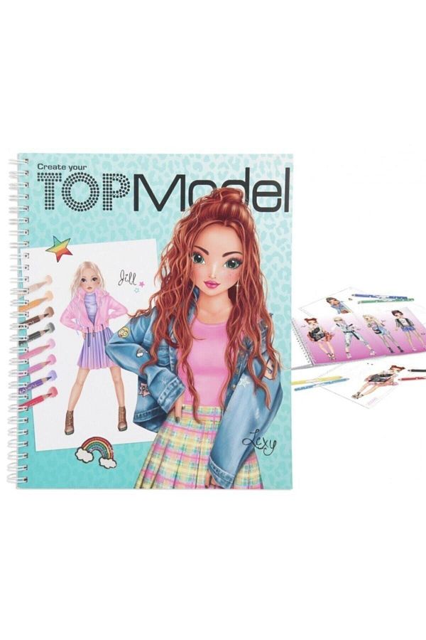 Top Model-Create Your Coloring Book Design Notebook 1