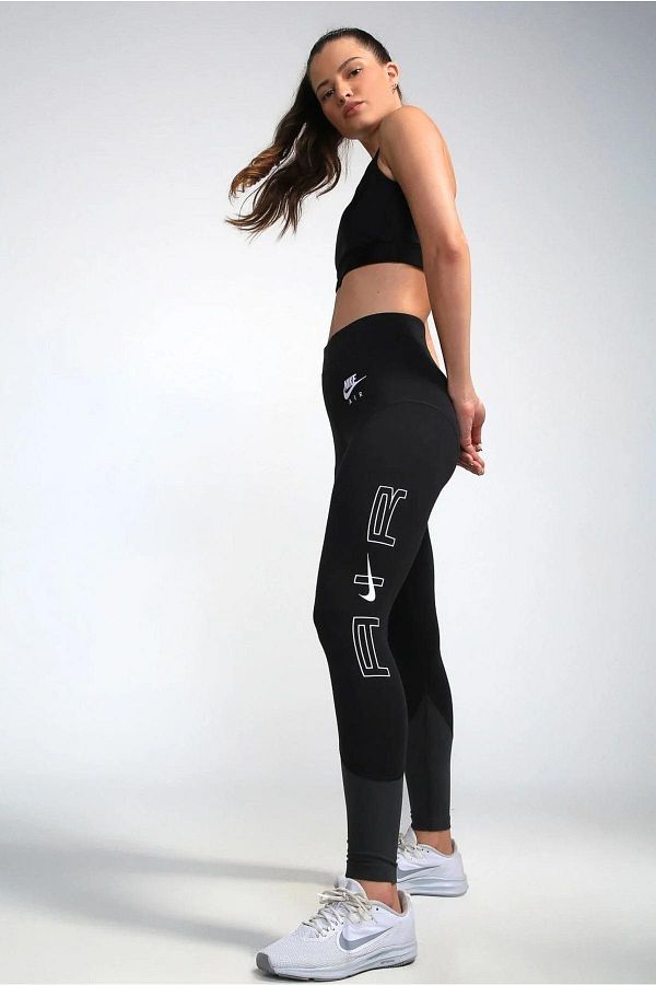Nike Nsw Air Swosh High Waisted Black Women s Sports Tights Trendyol