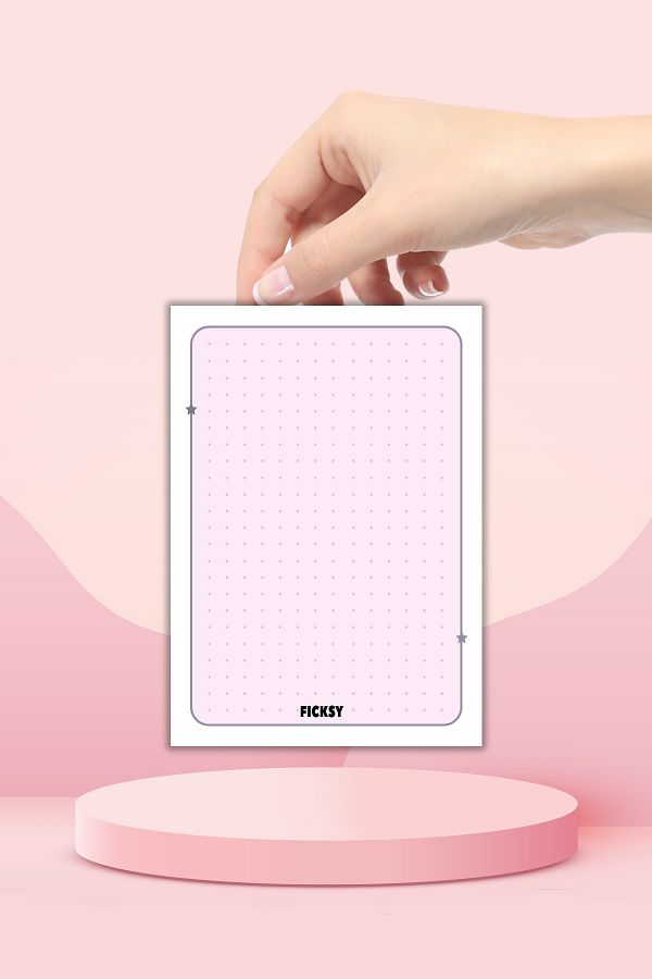Ficksy-Light Pink Note Card - 25 Pieces A5 Size - Work Notepad - Memo Pad 1