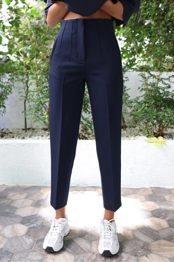 Karol Flat Front Trousers- Trendyol