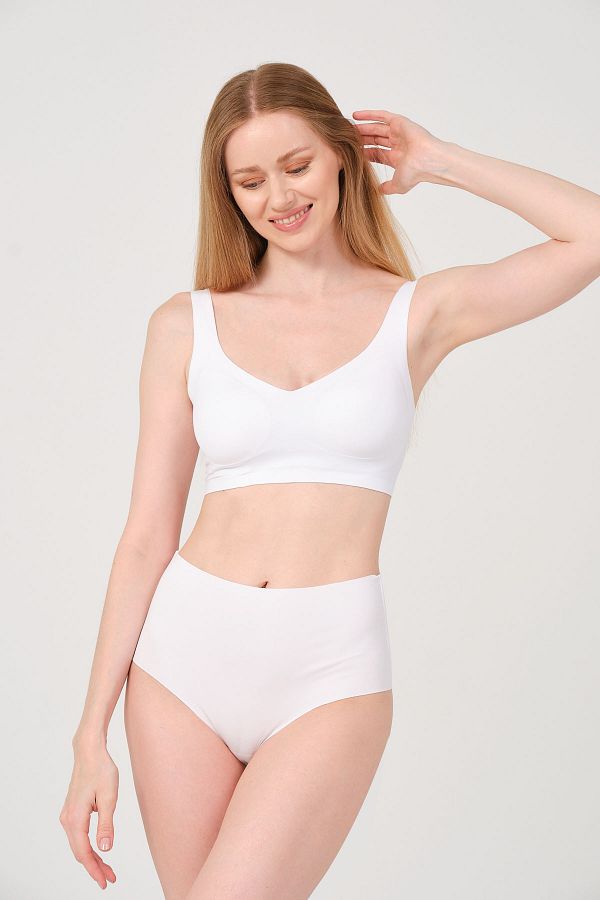 mellie Laser Cut Thick Straps Invisible Wire Free Seamless Ultra Soft Night and Day Bra Trendyol