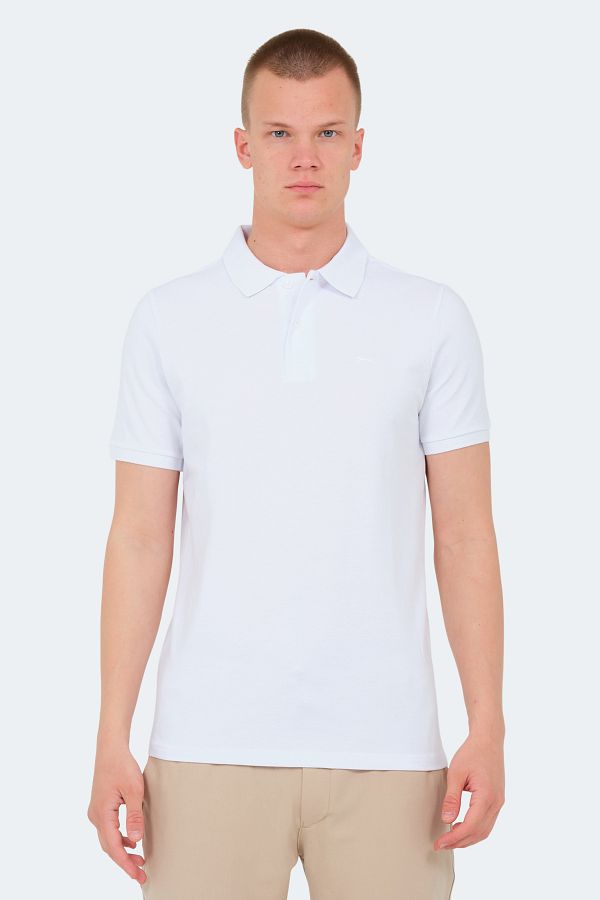 Slazenger-Tricou alb pentru bărbați VALE KTN 1