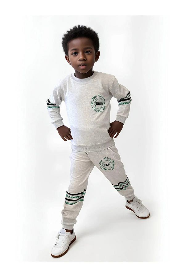 TiniMiny K ds 6 Year Old Unisex Raised Tracksuit Set Trendyol