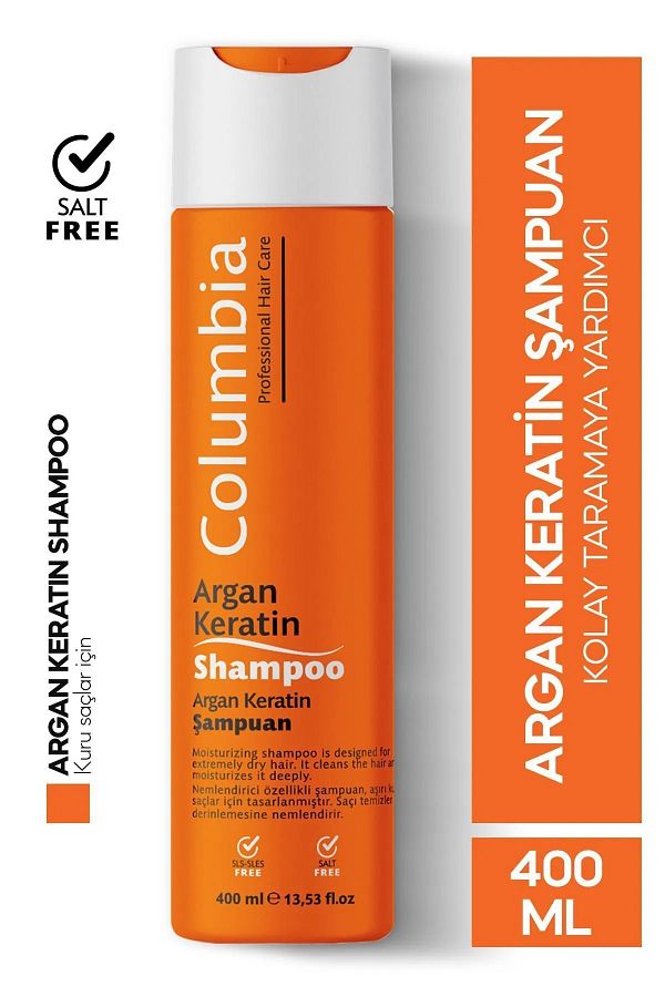 Columbia-Argan and Keratin 400 ml Easy Combing Shampoo 1