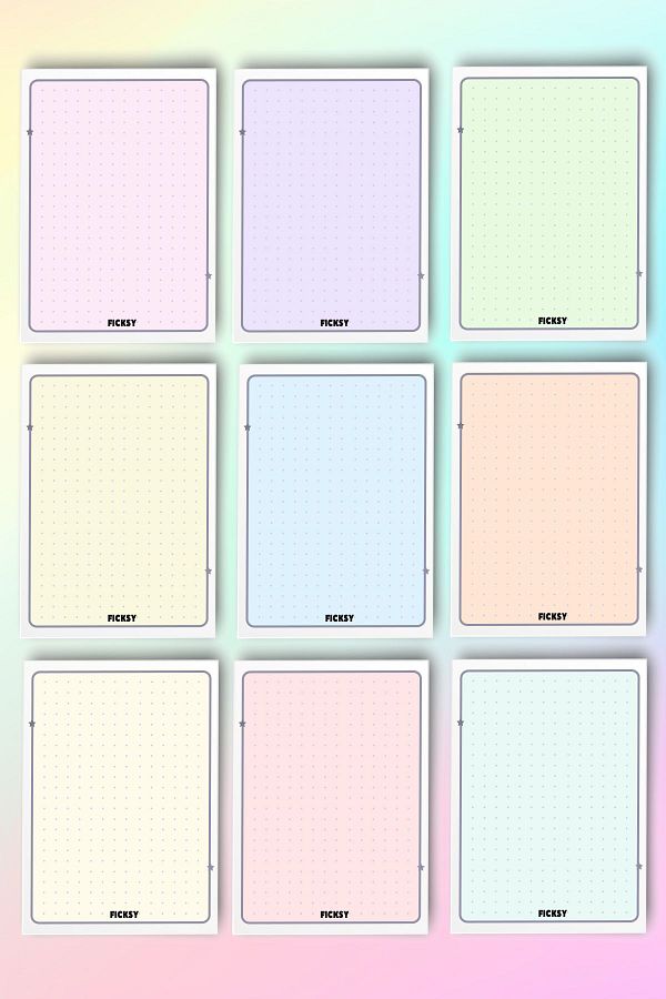 Ficksy-Colorful Note Card - 50 Pieces - 7*10 cm - Work Card - Notepad - Note Paper - Memo Pad - Planner 1