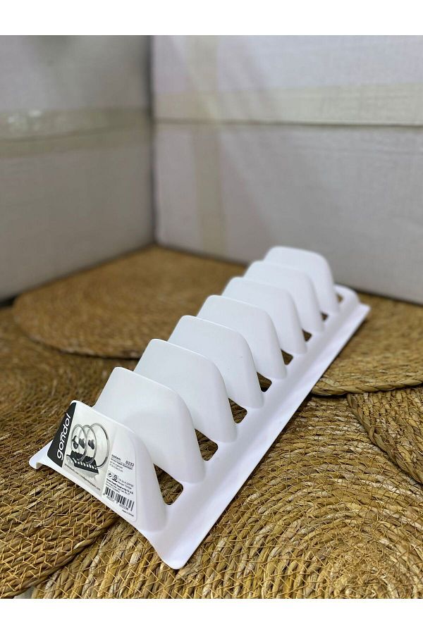 Gondol-Suport pentru vase din plastic cu 8 compartimente, organizator pentru capac pentru vase de gătit |   Farfurie flexibilă, elegantă, indestructibilă 1