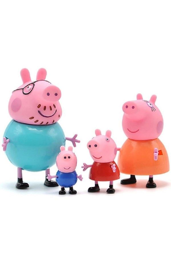 LRS STORE-Peppa Action Figure Set of 4 - Pig, Dad, George and Pepa Pig 1