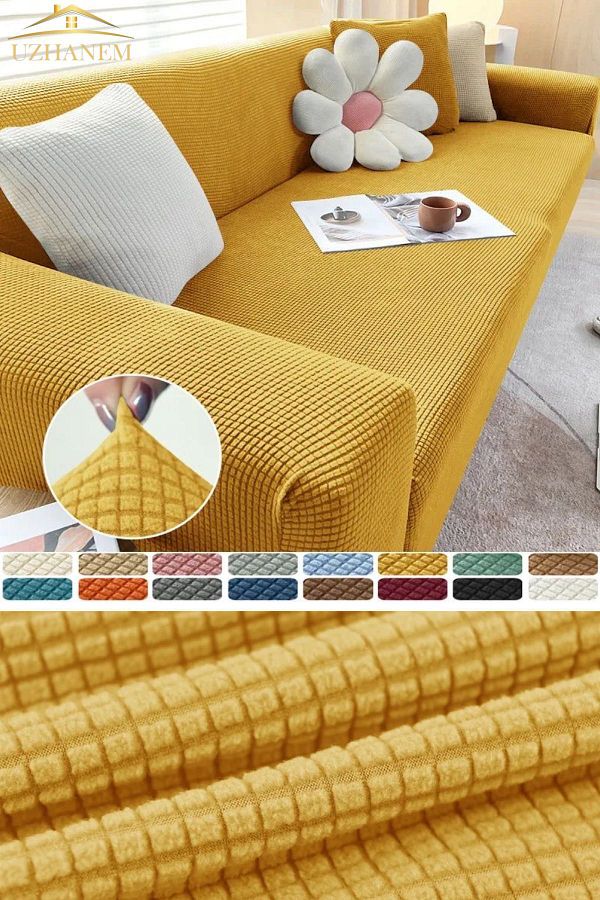 uzhanem-Flexible Lycra Square Patterned Three-Person Home Textile Kotuk Cover 1