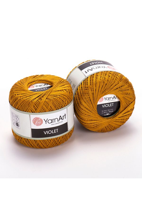 Yarnart-Βιολετί - Mercerized Lace Thread Cinnamon-6340 1