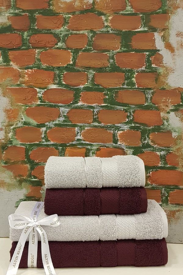 Özdilek-Plum Light Blue Towel Set 1