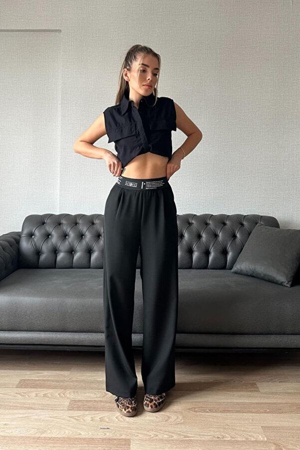 Schwarze hose mit gummibund clearance