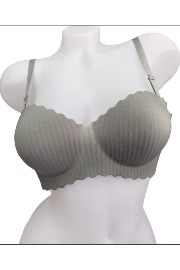 PATRON-Laser Cut Push up No Underwire Double Padded Matte Texture Seamless Bra 1