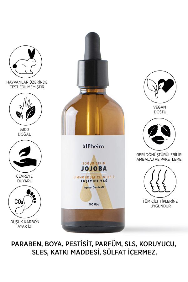 Alfheim-Jojoba Oil - 100 Ml with Stable Carrier Feature 1
