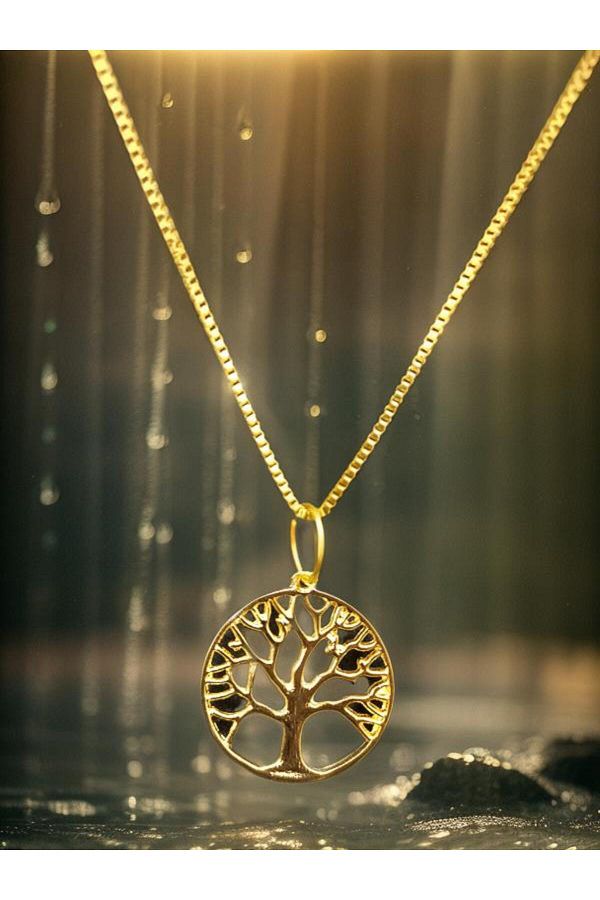whocares Popular Ulukay n Tree Necklace Gold Color and High Quality Trendyol
