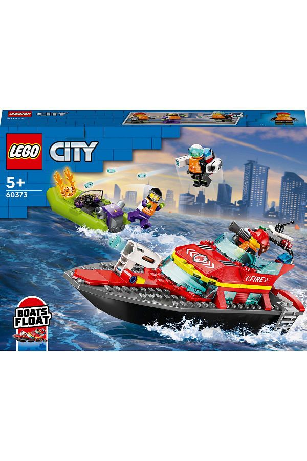 LEGO City Fire Rescue Boat 60373 Construction Set for Children Aged 5 and Up 144 Pieces Trendyol