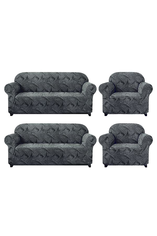 elgeyar-Flexible Jacquard Sofa and Sofa - Sehra Patterned 3+3+1+1 Set 1