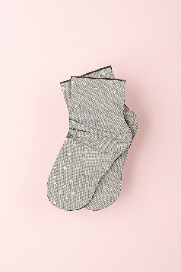 Banamio-Star Patterned Tulle Socks for Girls 1