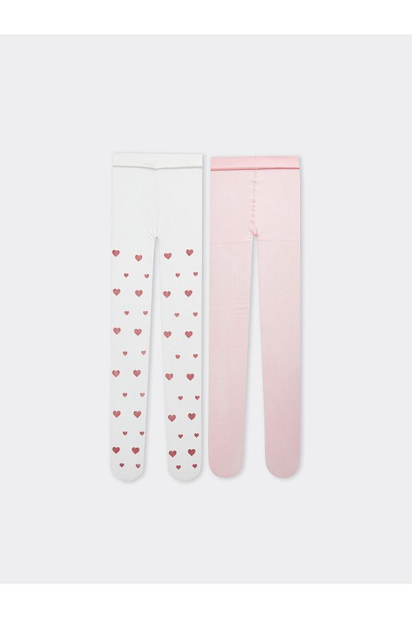 LC Waikiki-LCW Girl's Thin Panty Patterned Socks – 2er-Pack 1