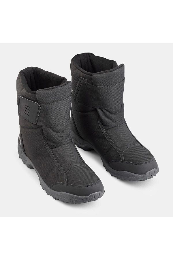 Decathlon Men s Waterproof Velcro Outdoor Snow Boots Black Sh100 Trendyol