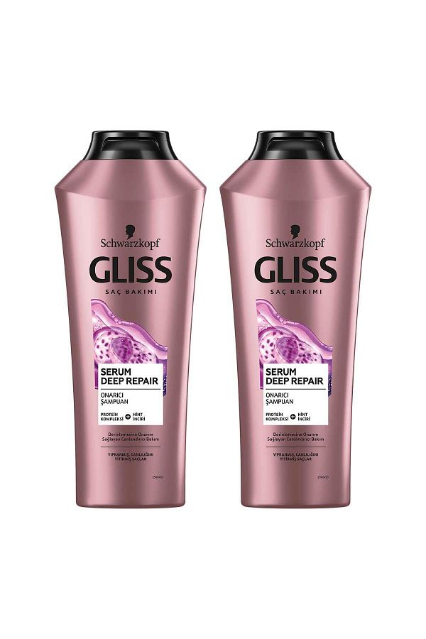 Gliss-Serum Deep Repair - 360 ml x 2 Restorative Shampoo 1