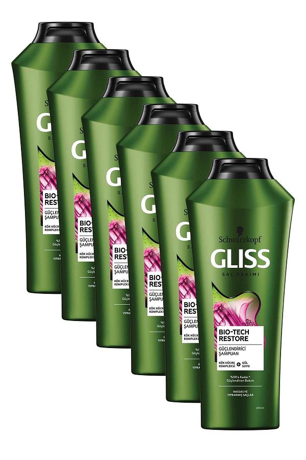 Gliss-Bio-tech 360 ml Strengthening Shampoo - X 6 Pieces 1